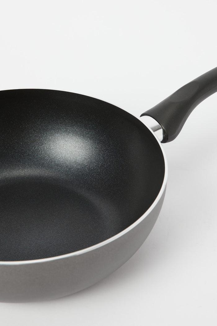 Redtag-Black-Aluminum-Non-Stick-Wok-Pan-(24Cm)-365,-Category:Pans,-Colour:Black,-Deals:New-In,-Filter:Home-Dining,-H1:HMW,-H2:DIN,-H3:COO,-H4:PAP,-HMW-DIN-Cookware,-New-In-HMW-DIN,-Non-Sale,-Season:365,-Section:Homewares,-Style:NON-STICK-Home-Dining-