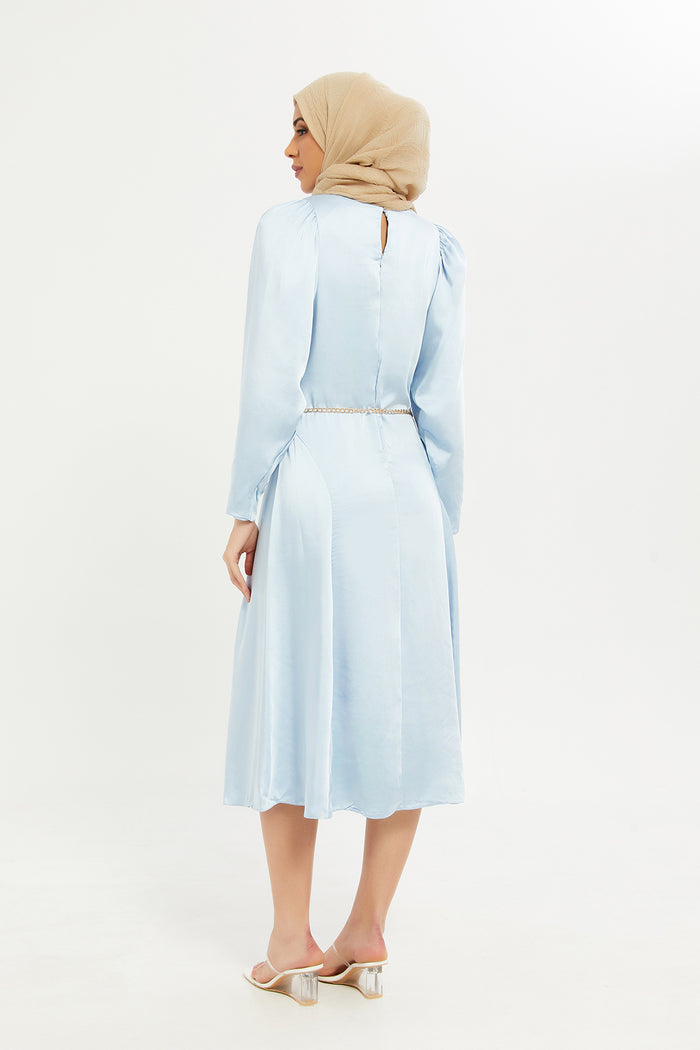 Redtag-Women-Kimono-Long-Sleeve-Belted-Dress-Category:Dresses,-Colour:Blue,-Deals:New-In,-Filter:Women's-Clothing,-H1:LWR,-H2:LMC,-H3:DRS,-H4:CAD,-LMC,-Modest,-New-In-Women-APL,-Non-Sale,-Occasion:Party-Dress,-RMD,-S23C,-Season:S23C,-Section:Women,-Women-DressesDress-Size:Maxi-Dress--