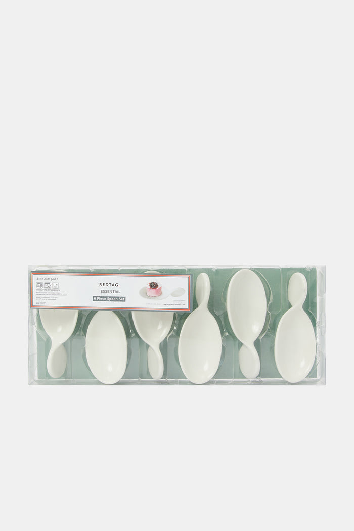 Redtag-Spoon-Set-(6-Piece)-365,-Category:Bowls,-Colour:White,-Deals:New-In,-Filter:Home-Dining,-H1:HMW,-H2:DIN,-H3:SEW,-H4:SSE,-HMW-DIN-Serveware,-New-In-HMW-DIN,-Non-Sale,-Packs,-Season:365,-Section:Homewares,-Set:Set-of-6,-Style:TABLE-Home-Dining-