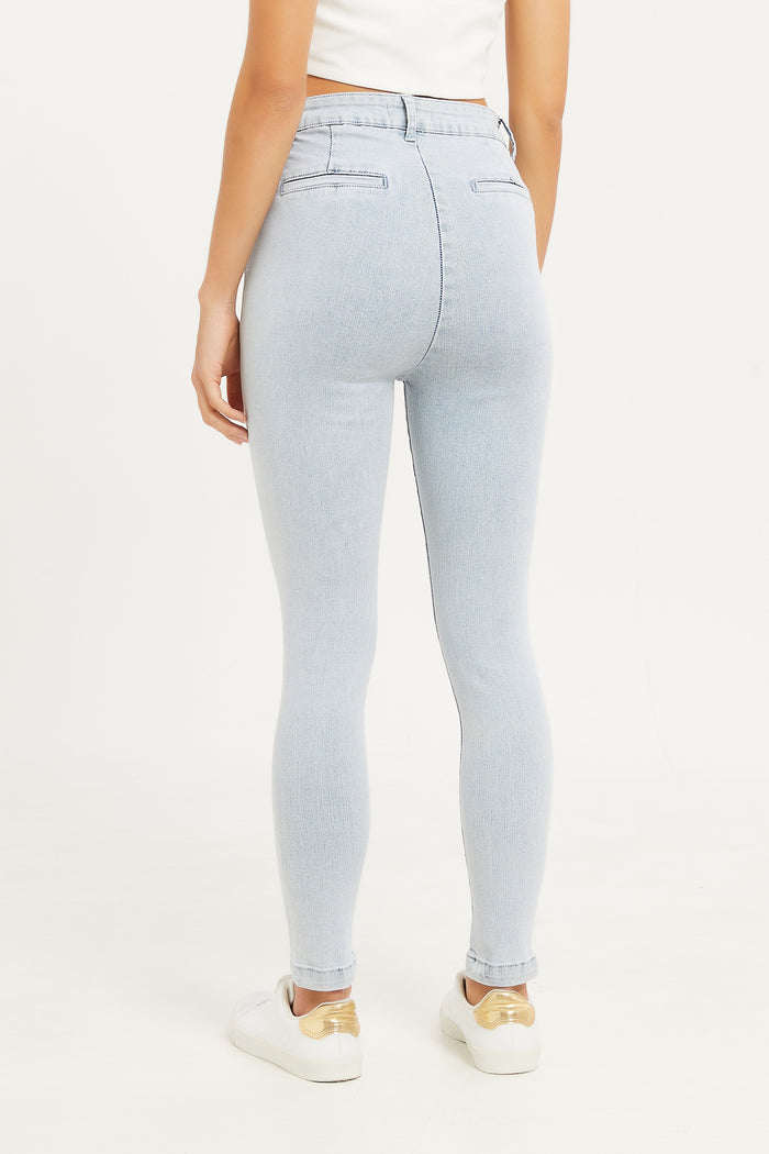 Redtag-Women-Light-Wash-High-Waist-Skinny-Jeans-With-Button-Detailing-Category:Jeans,-Colour:Light-Wash,-Deals:New-In,-Event:STRATEGY,-Filter:Women's-Clothing,-H1:LWR,-H2:LAD,-H3:DNB,-H4:JNS,-LWRLADDNBJNS,-New-In-Women-APL,-Non-Sale,-Promo:TBL,-S23C,-Season:W23O,-Section:Women,-TBL,-Women-Jeans-Women's-