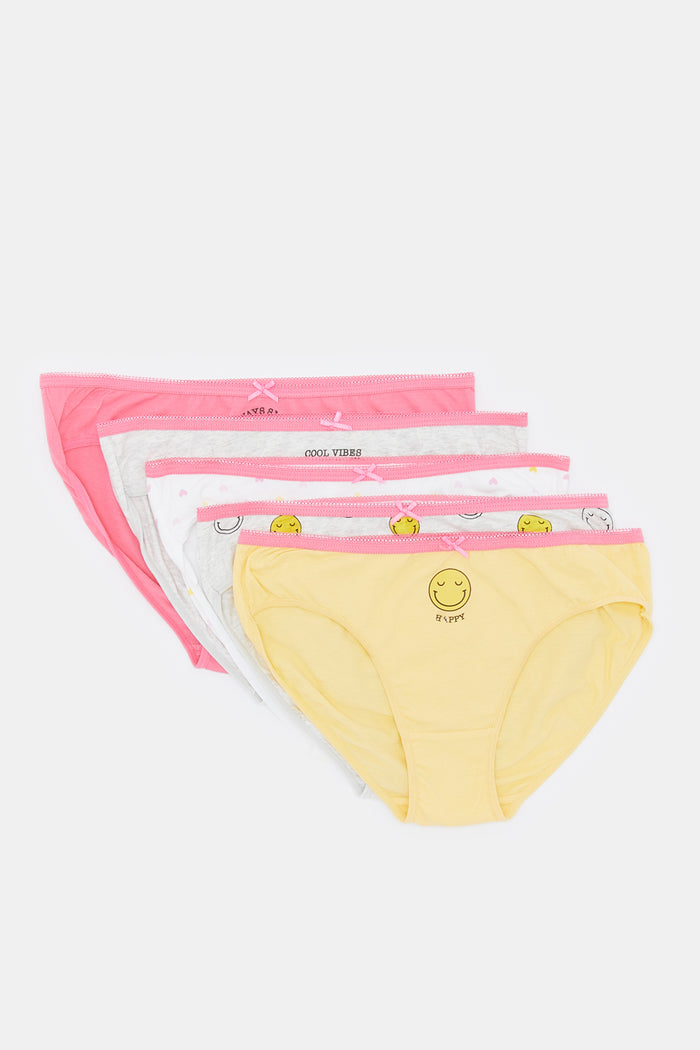 Redtag-Girls-5Pcs-Bikini-Brief-Packs-365,-Category:Bras,-CHR:CHR,-Colour:Assorted,-Deals:New-In,-ESS,-Event:STRATEGY,-Filter:Senior-Girls-(8-to-14-Yrs),-GSR-Bras,-H1:KWR,-H2:GSR,-H3:UNW,-H4:BRE,-KWRGSRUNWBRE,-New-In-GSR-APL,-Non-Returnable,-Non-Sale,-Packs,-ProductType:Sports-Bras,-Promo:ESS,-Season:365,-Section:Girls-(0-to-14Yrs),-Set:Set-of-5-Senior-Girls-9 to 14 Years