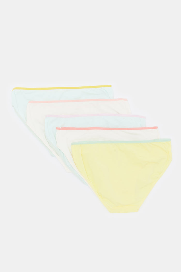 Redtag-Girls-5Pcs-Bikini-Brief-Packs-365,-Category:Bras,-Colour:Assorted,-Deals:New-In,-ESS,-Event:STRATEGY,-Filter:Senior-Girls-(8-to-14-Yrs),-GSR-Bras,-H1:KWR,-H2:GSR,-H3:UNW,-H4:BRE,-KWRGSRUNWBRE,-New-In-GSR-APL,-Non-Returnable,-Non-Sale,-Packs,-ProductType:Sports-Bras,-Promo:ESS,-Season:365,-Section:Girls-(0-to-14Yrs),-Set:Set-of-5-Senior-Girls-9 to 14 Years