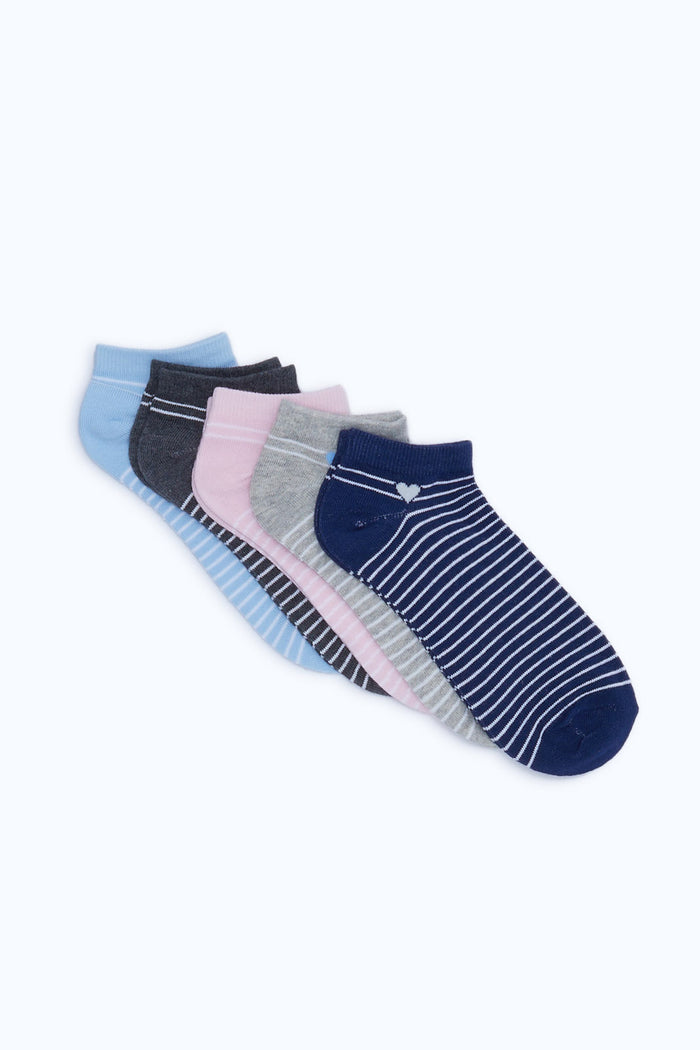 Redtag-Women-Ladies-Assorted-Sports-Ankle-Non-Terry-Socks-1*5-365,-Basics,-Category:Socks,-Colour:Assorted,-Deals:New-In,-Filter:Women's-Clothing,-H1:LWR,-H2:LDN,-H3:HOS,-H4:SKS,-New-In-Women-APL,-Non-Sale,-Packs,-Season:365,-Section:Women,-Set:Set-of-5,-Women-Socks--