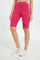 Redtag-Women-Fuchsia-Biker-Shorts-Category:Shorts,-Colour:Fuchsia,-Deals:New-In,-Filter:Women's-Clothing,-H1:LWR,-H2:LAD,-H3:SPW,-H4:AST,-New-In-Women-APL,-Non-Sale,-RMD,-S23B,-Season:S23B,-Section:Women,-Sustainable,-Women-Shorts-Women's-