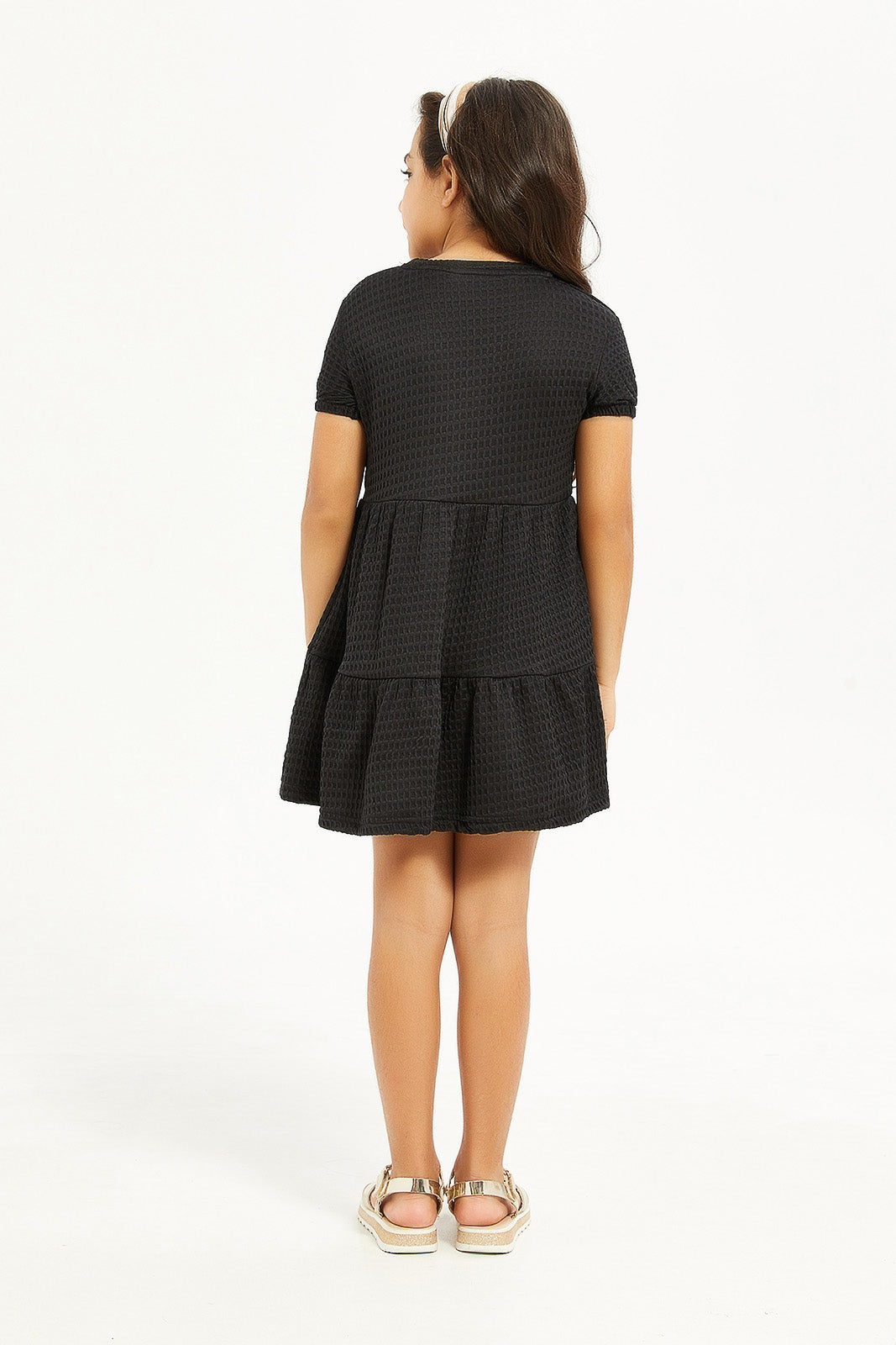 Girls black 2024 knit dress