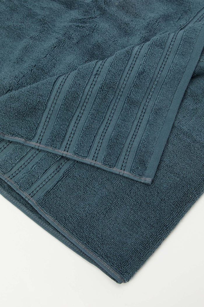 Redtag-Dark-Blue-Luxury-Cotton-Beach-Towel-Category:Towels,-Colour:Blue,-Deals:New-In,-Filter:Home-Bathroom,-H1:HMW,-H2:BAC,-H3:TOW,-H4:BEA,-HMW-BAC-Towels,-New-In-HMW-BAC,-Non-Sale,-S23C,-Season:S23C,-Section:Homewares,-Style:PREMIUM-Home-Bathroom-