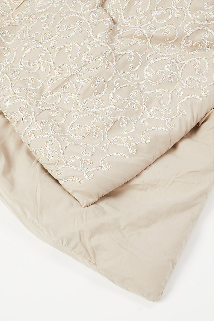Redtag-Beige-7-Piece-Spiral-Embroidery-Comforter-Set-(King-Size)-Category:Comforters,-Colour:Beige,-Deals:New-In,-Filter:Home-Bedroom,-H1:HMW,-H2:BED,-H3:BEN,-H4:COM,-HMW-BED-Comforters,-HMWBEDBENCOM,-New-In-HMW-BED,-Non-Sale,-ProductType:Comforters-King-Size,-Promo:FIONA,-Season:W23O,-Section:Homewares,-Style:EMBROIDERY,-W23O-Home-Bedroom-
