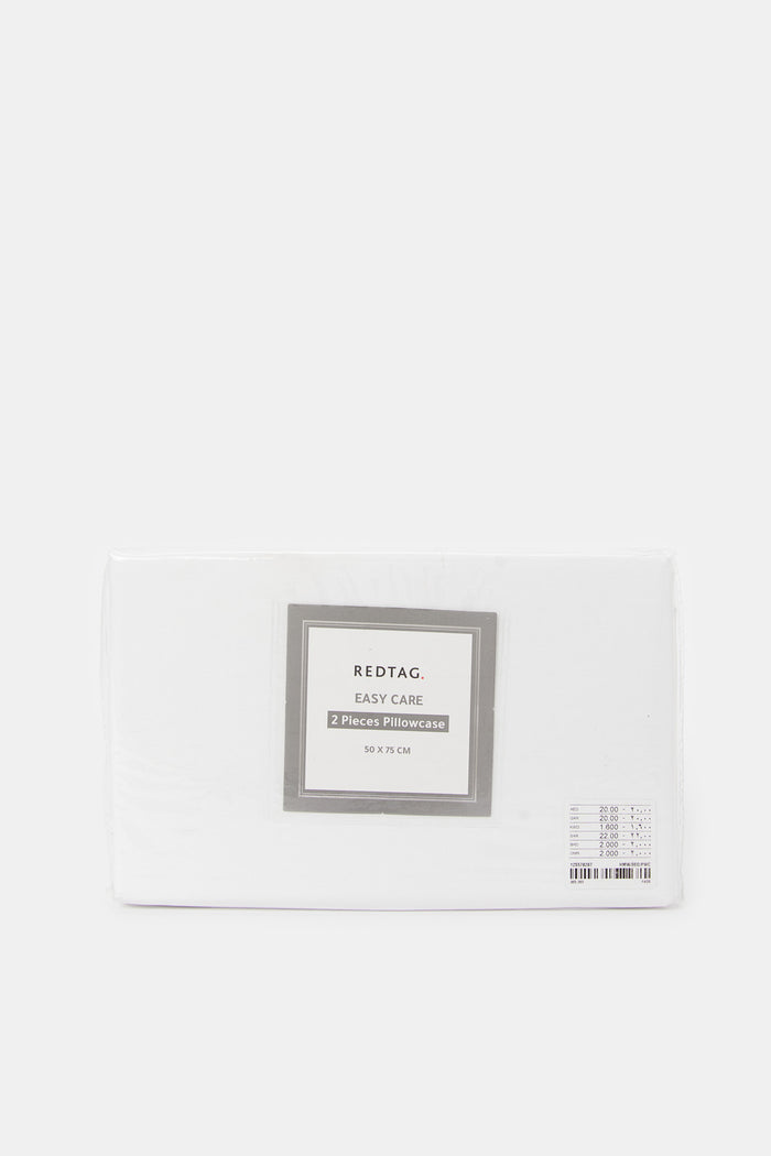 Redtag-White-2-Piece-Solid-Pillowcase-365,-Category:Pillowcases,-Colour:White,-Deals:New-In,-Filter:Home-Bedroom,-H1:HMW,-H2:BED,-H3:BLN,-H4:PWC,-HMW-BED-Pillowcases,-HMWBEDBLNPWC,-New-In-HMW-BED,-Non-Sale,-Packs,-ProductType:Pillowcases,-Season:365,-Section:Homewares,-Set:Set-of-2,-Style:SET-OF-2-Home-Bedroom-