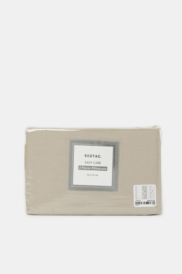Redtag-Beige-2-Piece-Solid-Pillowcase-365,-Category:Pillowcases,-Colour:Beige,-Deals:New-In,-Filter:Home-Bedroom,-H1:HMW,-H2:BED,-H3:BLN,-H4:PWC,-HMW-BED-Pillowcases,-HMWBEDBLNPWC,-New-In-HMW-BED,-Non-Sale,-Packs,-ProductType:Pillowcases,-Season:365,-Section:Homewares,-Set:Set-of-2,-Style:SET-OF-2-Home-Bedroom-