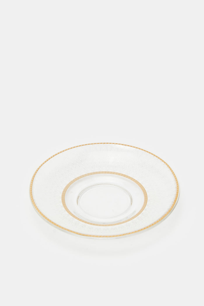 Redtag-White-Geomatric-Glass-Tea-Cup-&-Saucer-Category:Cups-&-Mugs,-Colour:White,-Deals:New-In,-Filter:Home-Dining,-H1:HMW,-H2:DIN,-H3:CRC,-H4:CSN,-HMW-DIN-Crockery,-HMWDINCRCCSN,-New-In-HMW-DIN,-Non-Sale,-ProductType:Cup-And-Saucer,-Promo:HAYDEN,-S23C,-Season:S23C,-Section:Homewares,-Style:FASHION-Home-Dining-