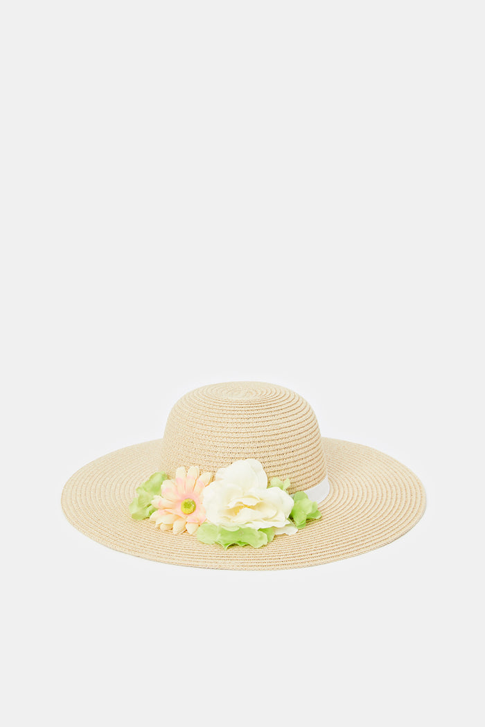 Redtag-Assorted-Floral-Embellished-Hat-Category:Caps-&-Hats,-Colour:Assorted,-Deals:New-In,-Filter:Women's-Accessories,-H1:ACC,-H2:LAD,-H3:LAA,-H4:LAA-LADIES-ACCESSORIES,-New-In,-New-In-Women-ACC,-Non-Sale,-ProductType:Hats,-S23C,-Season:S23C,-Section:Women,-Women-Caps-&-Hats-Women-