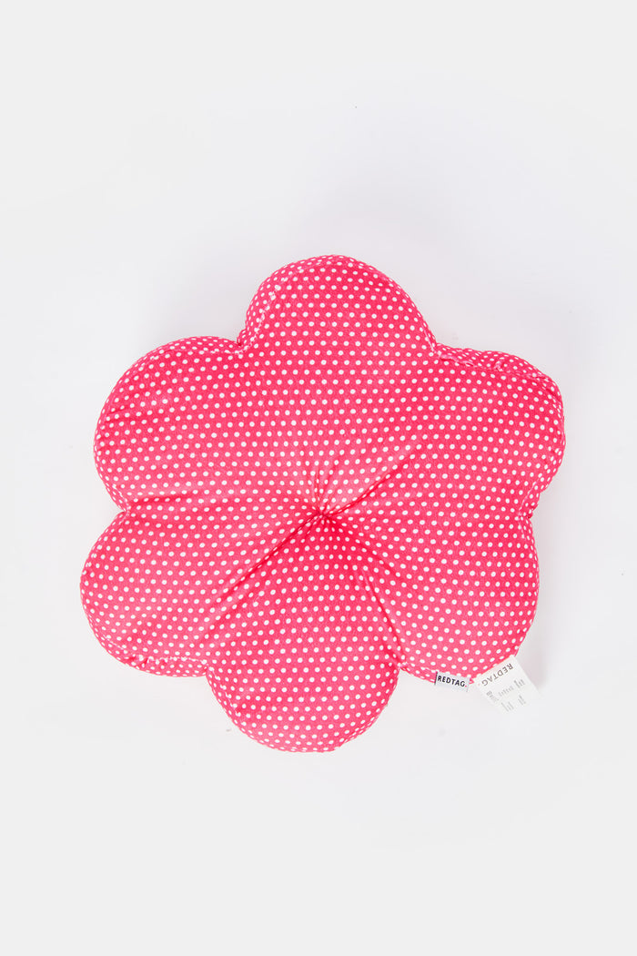 Redtag-Pink-Flower-Kids-Cushion-Category:Cushions,-Colour:Pink,-Deals:New-In,-Filter:Home-Bedroom,-H1:HMW,-H2:BED,-H3:BCC,-H4:CUS,-HMW-BED-Cushions,-HMWBEDBCCCUS,-New-In-HMW-BED,-Non-Sale,-ProductType:Kids-Cushions,-Season:W23O,-Section:Homewares,-W23O-Home-Bedroom-