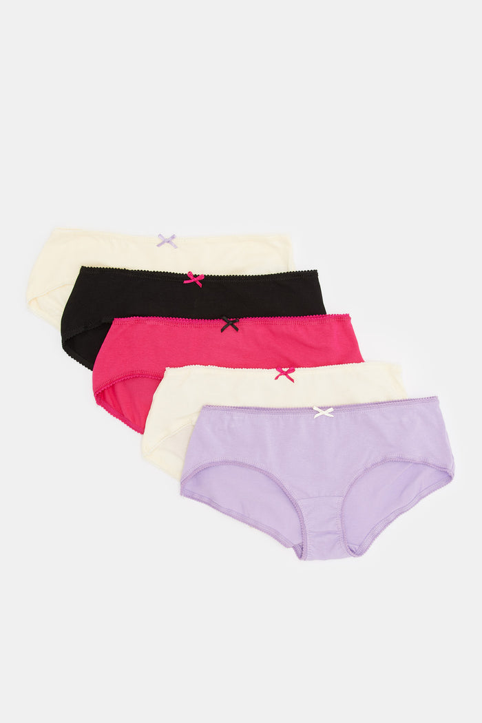 Redtag-Assorted-Boy-Leg--Brief-(5-Pack)-365,-Category:Briefs,-Colour:Assorted,-Deals:New-In,-Filter:Women's-Clothing,-H1:LWR,-H2:LDL,-H3:LIN,-H4:BRE,-New-In-Women,-Non-Returnable,-Non-Sale,-ProductType:Briefs-Boyleg,-Season:365365,-Section:Women,-Women-Briefs--
