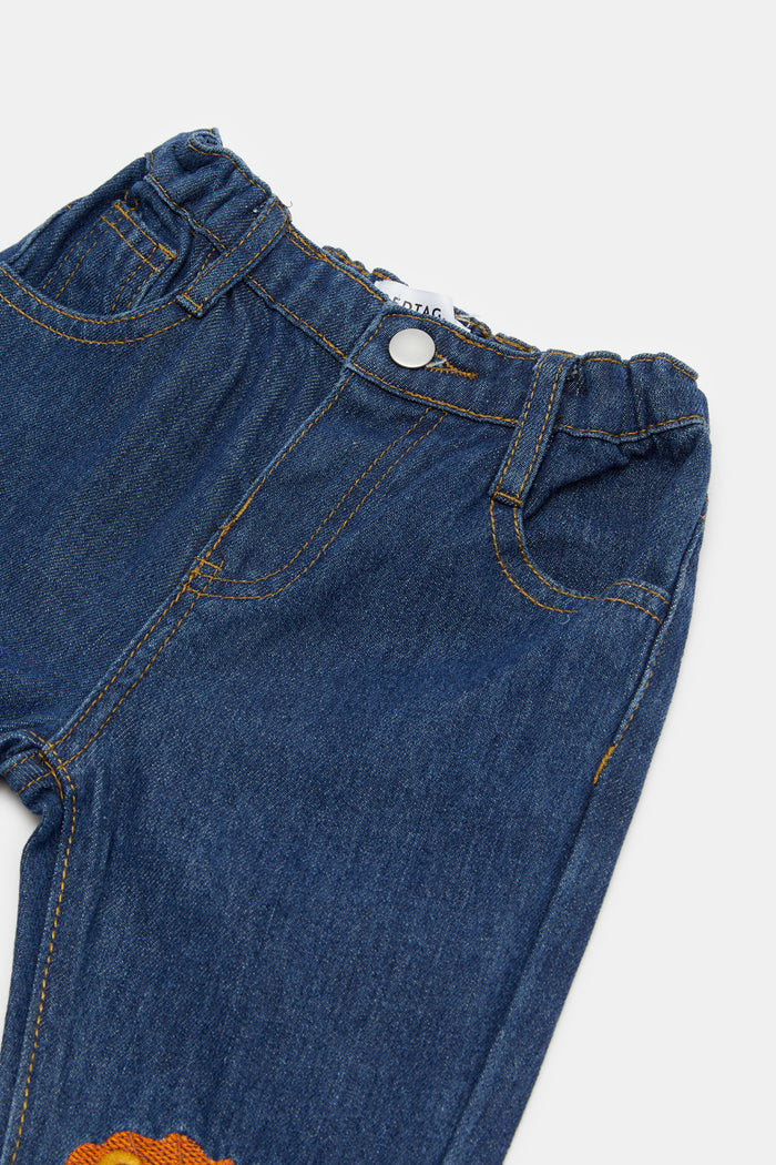 Redtag-Blue-Lion-Novelty-Jean-Category:Jeans,-Colour:Blue,-Deals:New-In,-Filter:Infant-Boys-(3-to-24-Mths),-H1:KWR,-H2:INB,-H3:DNB,-H4:JNS,-INB-Jeans,-KWRINBDNBJNS,-New-In-INB,-Non-Sale,-ProductType:Jeans-Slim-Fit,-S23E,-Season:S23E,-Section:Boys-(0-to-14Yrs)-Infant-Boys-3 to 24 Months
