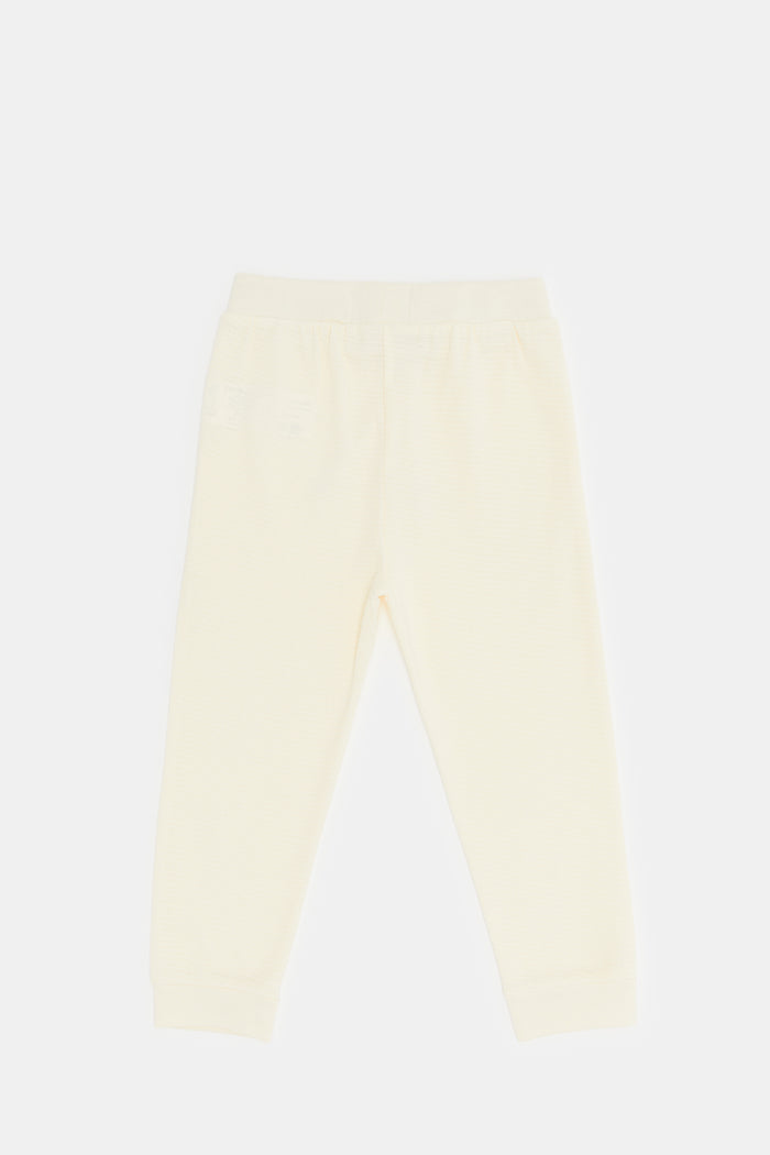 Redtag-Cream-Jacquard-Jogger-Category:Joggers,-Colour:Cream,-Deals:New-In,-Filter:Infant-Boys-(3-to-24-Mths),-H1:KWR,-H2:INB,-H3:SPW,-H4:ATP,-INB-Joggers,-KWRINBSPWATP,-New-In-INB,-Non-Sale,-ProductType:Joggers,-S23E,-Season:S23E,-Section:Boys-(0-to-14Yrs),-TBL-Infant-Boys-3 to 24 Months