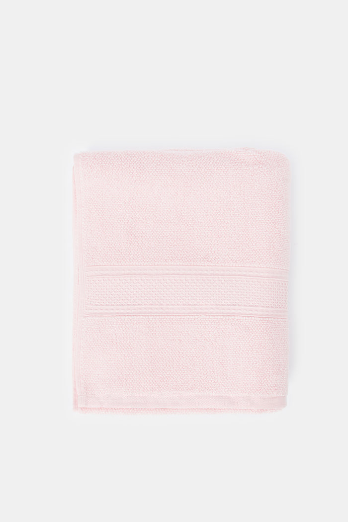 Redtag-Pink-Textured-Cotton-Bath-Towel-Category:Towels,-Colour:Pink,-Deals:New-In,-Filter:Home-Bathroom,-H1:HMW,-H2:BAC,-H3:TOW,-H4:BAT,-HMW-BAC-Towels,-HMWBACTOWBAT,-New-In-HMW-BAC,-Non-Sale,-ProductType:Bath-Towels,-Season:W23A,-Section:Homewares,-W23A-Home-Bathroom-