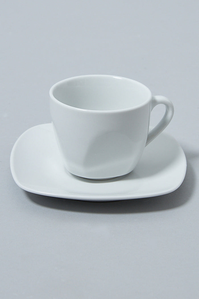 White Plain Porcelain Square Dinner Set (20-Piece Set) - REDTAG