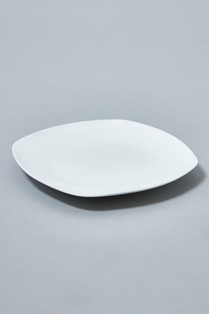 White Plain Porcelain Square Dinner Set (20-Piece Set) - REDTAG