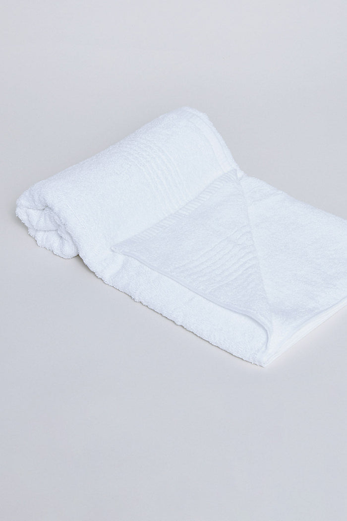 White Soft Cotton Bath Towel - REDTAG