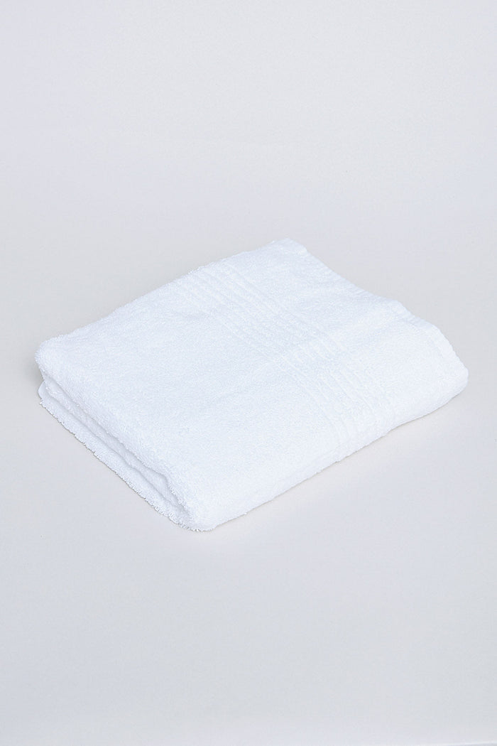 White Soft Cotton Bath Towel - REDTAG