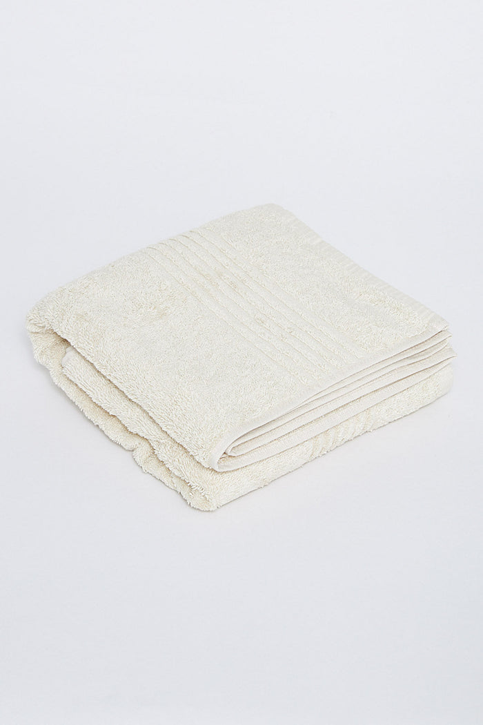 Beige Soft Cotton Bath Towel - REDTAG