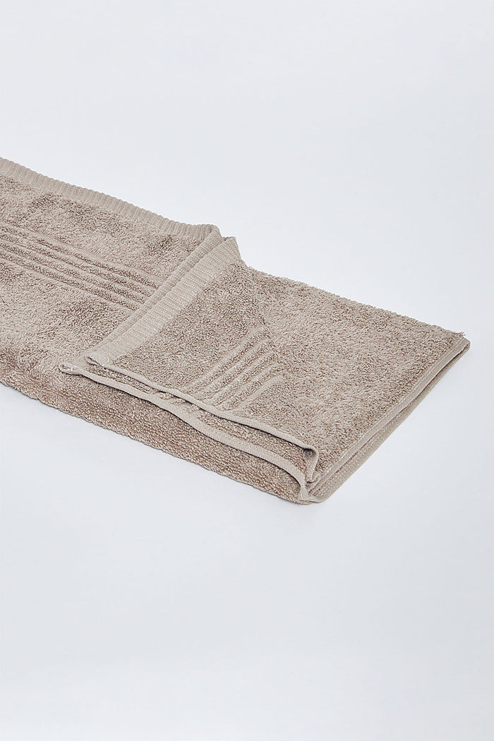 Taupe Soft Cotton Hand Towel - REDTAG