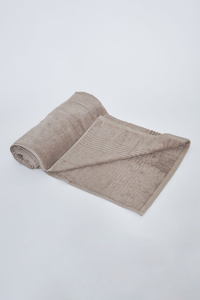 Taupe Soft Cotton Bath Towel - REDTAG